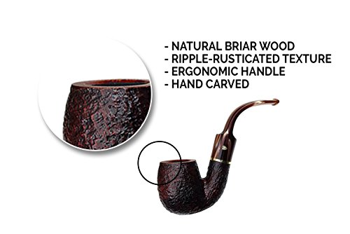Savinelli Italian Tobacco Smoking Pipes, Roma Rusticated 614 #TOP3