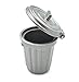 EatingBiting Adult Scene DIY 1:12 Dollhouse Miniature Furniture Home Garden Trash Can Garbage Bin Silver 30mm Width: 26mm Height: 35