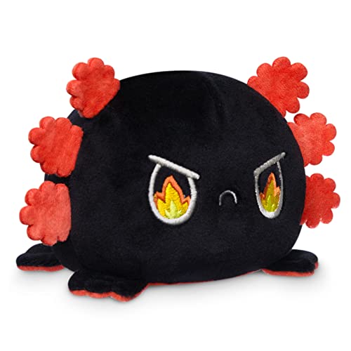 TeeTurtle - The Original Reversible Axolotl Plushie - Fire Eyes - Cute Sensory Fidget Stuffed Animals That Show Your Mood