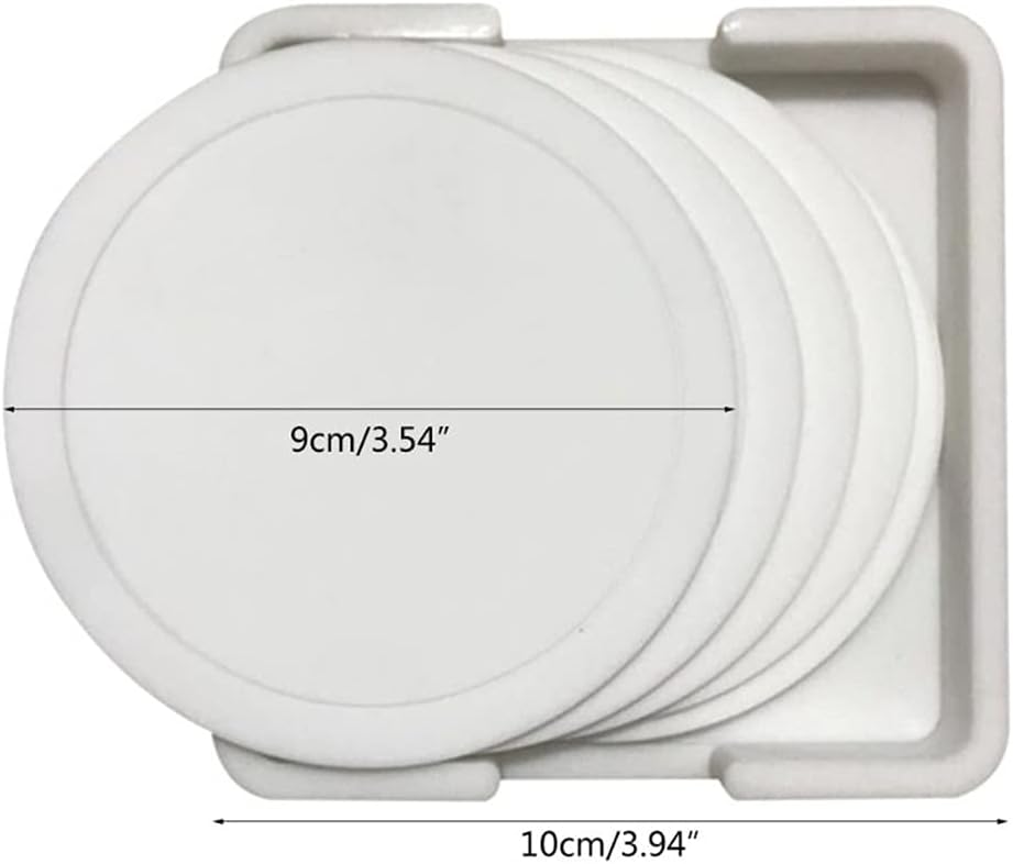 7pcs Non-Slip Table Coaster Set Heat Resistant Silicone Mat Drink Glass Coasters Kitchen Accessories Coffee Placemat(D)
