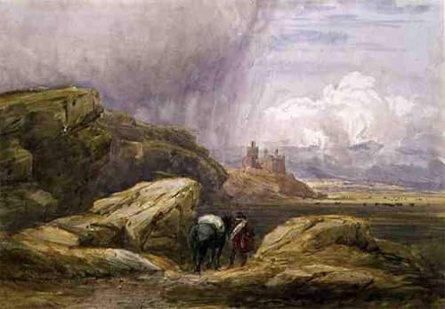 Cuadro de pared de alta calidad Castello di Harlech de David Cox, lienzo de 60x90cm