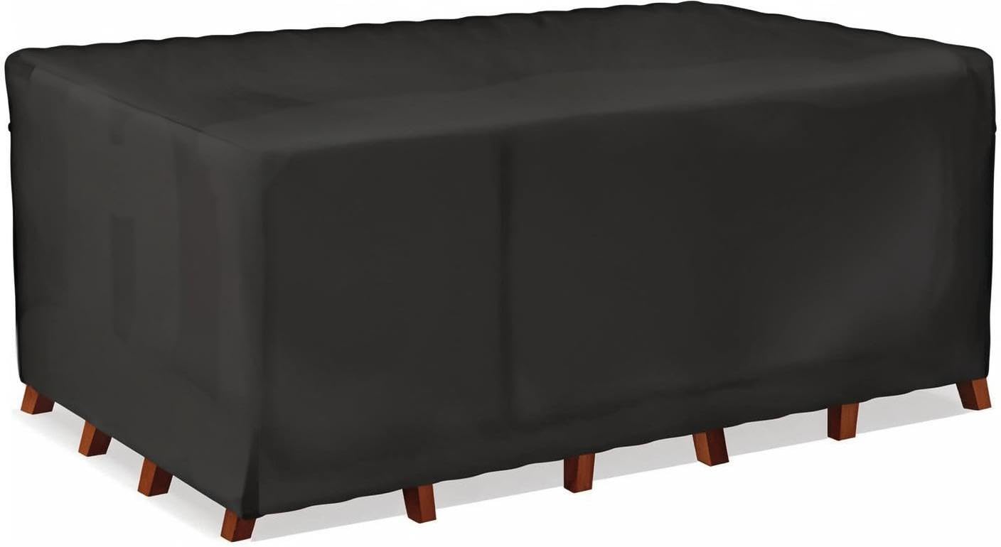 Housses de jardin anti-vent 390x230x75 cm pour éviter l'envol et l'humidité des tables extérieures