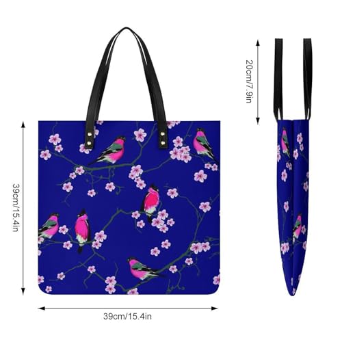 Sac de voyage oiseaux et fleurs roses idéal pour le weekend - 4