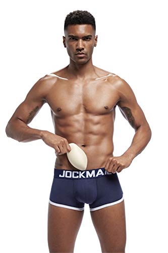 Caleçon Homme Rembourré avec Effet Push-Up Boxer Sexy Taille Basse avec Coque et Coussinets...