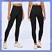 TNNZEET High Waist Leggings Damen Elastische Leggins Weiche Sporthose für Sport Gym,Schwarz,L-XL