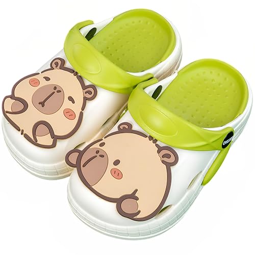 Image of Cute Capybara Slippers for Kids,Kids Girls Boys Clogs Garden Shoes,Funny Toddler Animal Slides Sandals,Water Shower Beach Pool Slippers Indoor Outdoor