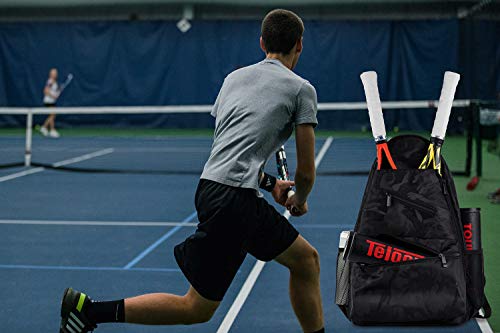 image for FUMOXING Tennis Bag Premium Tennis Backpack with Shoe Compartment, 2 R