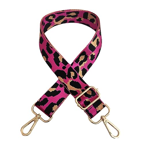 Image of Purse Strap Replacement Wide Adjustable Crossbody Shoulder Strap Guitar Straps for Handbags Leopard Rose