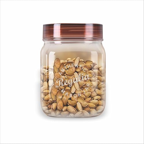 Image of Java Regalia Plastic Storage Jar and Container Set, Airtight & BPA Free Containers for Kitchen Storage, Grocery Kitchen Container Stoarge, Multipurpose Transparent Jar, 2500 ML Each, Set of 1