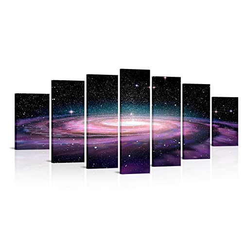 Visual Art Decor Space Canvas Wall Art Starry Galaxy Universe Painting Home...