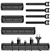 Produktbild Kabelclips Kabelhalter, 8 Stück Vielzwecke Kabelführung Kabel Organizer Set, Kabel und Elektroleiter Organizer für Schreibtisch, USB Ladekabel, Audiokabel, Netzkabel, Ladegeräte, Schwarz