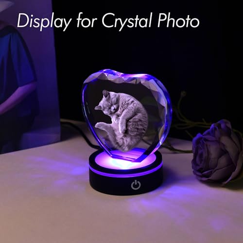 image for IFOLAINA LED Light Base Lighted Display Stand for Crystal 3D Photo Gla