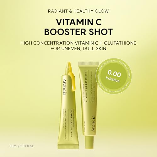 Image of Arencia Vitamin C Booster Shot, 5% Dual Vitamin C + Glutathione Serum for Dark Spot Care