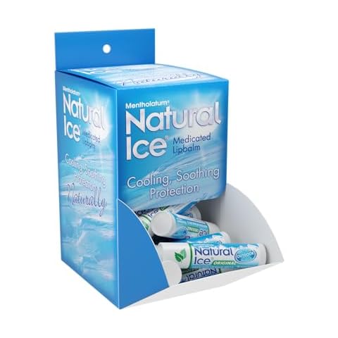 Mentholatum Natural Ice Lip Balm Original SPF 15 1 Each ( Packs of 48), 0.16 Ounce (Pack of 48) Cover