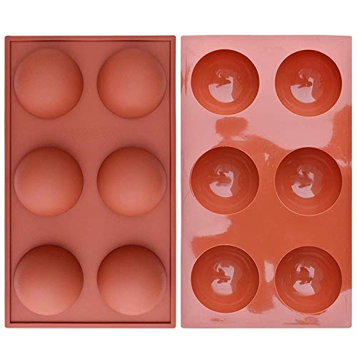 Easter Egg Large Form Semi Sphere Silicone Moldï¼Œ2 Packs Baking Mold for Making Hot Chocolate Bomb, Cake, Jelly, Dome Mousse