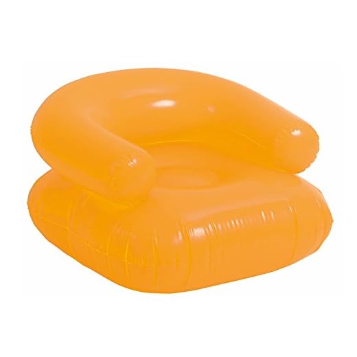 eBuyGB Inflatable Beach Lounge Chair, Orange
