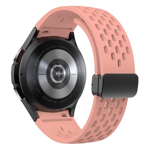 Bracelet silicone Samsung Galaxy Watch 7 6 boucle magnétique ajustable et sans espaces