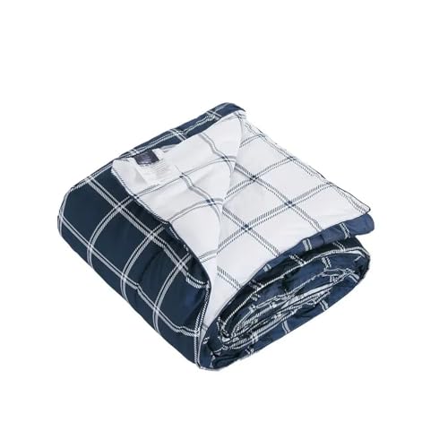 Ensemble de couette marine à carreaux en coton pour lit complet - 5