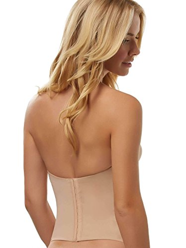 Felina | New Essentials Push Up Bustier | Bridal | Corset | Demi Push Up (White, 32A) #TOP1