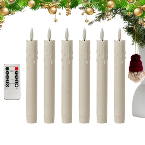 Velas LED con batería pack de 6 con mando y temporizador