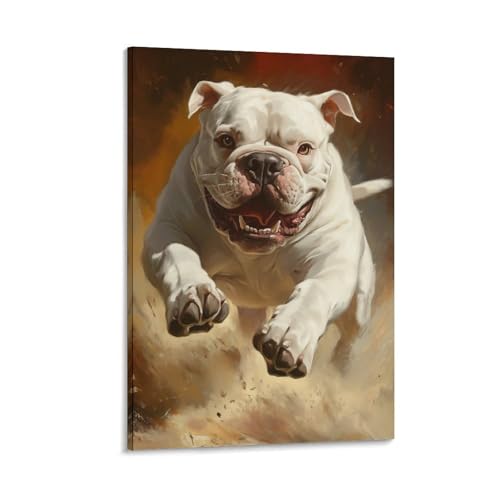 Peinture sur toile Bulldog tableau décoration murale moderne pour salon et chambre