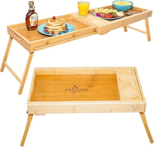 Amazon.com - Shaka4Tommy Breakfast Bed Tray for Two - Couple Bed Table ...