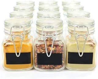 Mini Clip Top Glass Jars (8 x 5 cm) Preserve Jam Spice M&W 12