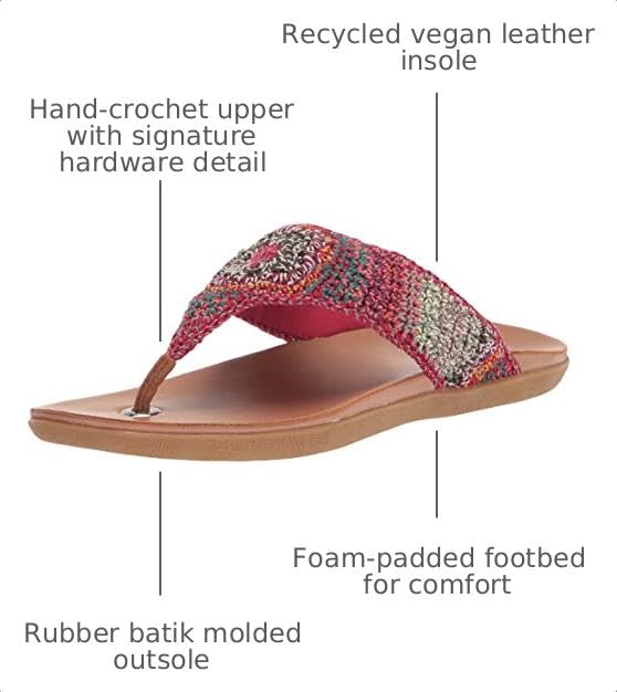 Image of The Sak Shana Thong Sandal in Crochet, Slip On Entry