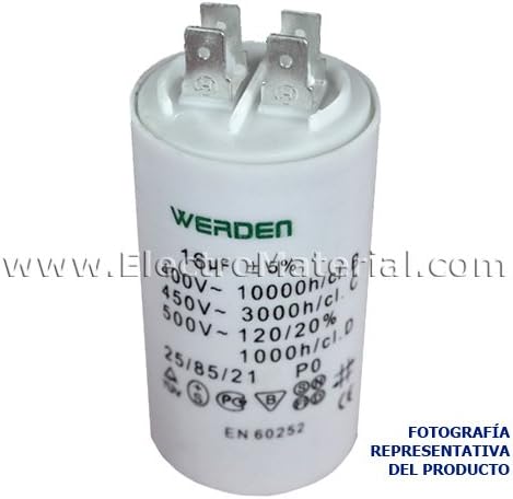 werden – Condenser/Capacitor for Lighting 16 UF microfaradios 250 V