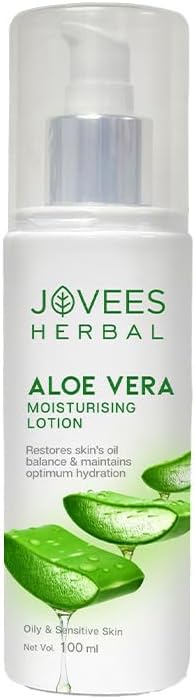 Aloe Vera Moisturising Lotion |With Sandal And Peach Extract |Nourishes, Heals and Hydrates Skin | For Oily & Sensitive Skin 100ml