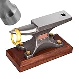 Woalopted Yunque Pequeño,Pequeño Bloque De Acero Para Banco,Yunque para Joyería y Metalistería - para Dar Forma a Metal, Fabricar Herramientas, Doblar, Enderezar, Endurecer, Aficionado