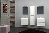 Mobile Bagno Completo Lavabo Specchio Led Harmony 100CM CERAMICHEMIRANDA-Bianco Matrix