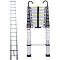 Telescoping Extension Ladder 6.2M/20.35ft Aluminium Extension Telescopic Ladder Multi-Purpose Foldable Ladders and Roof Hook Portable Space-Saving Max Load 150kg/330lb