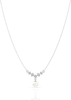 ANAYRA 925 Sterling Silver Pearl Locket for Women- Sterling Silver & Stunning Shine Locket with Chain for Women Unique Gif... Price In India