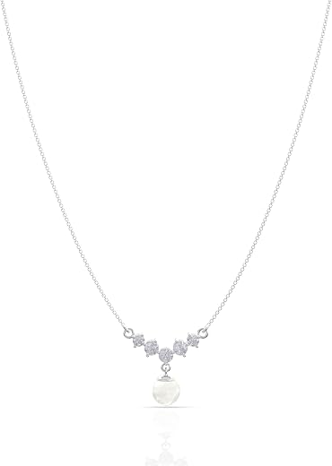 ANAYRA 925 Sterling Silver Pearl Locket for Women- Sterling Silver & Stunning Shine Locket with Chain for Women Unique Gif...