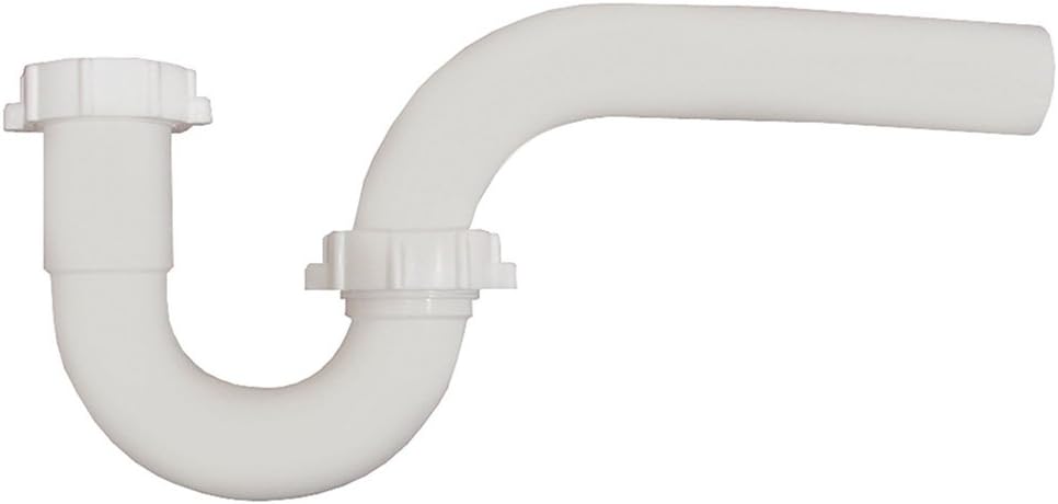 White PVC P-Trap with two threaded connections