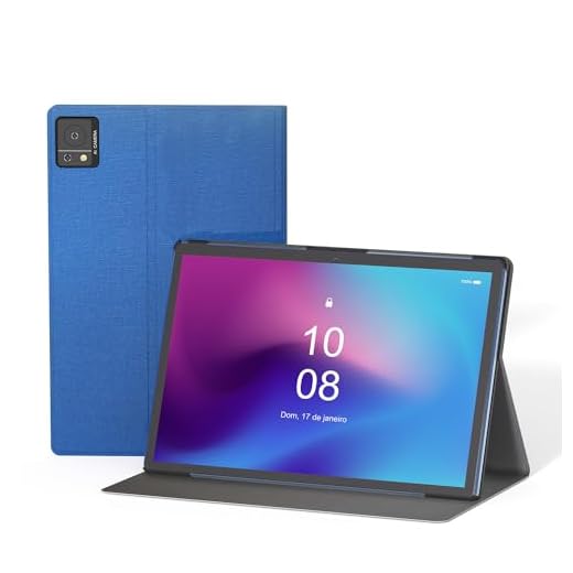 Xixaomiro 10.1" Tablet com Capa, Android 13 Tablet, 256GB ROM + 8GB RAM, 1920x1200 IPS Tela, Câmera 13 MP+ 8 MP, 8000mAh Bateria, Octa-Core,WiFi 2.4/5G (Azul)