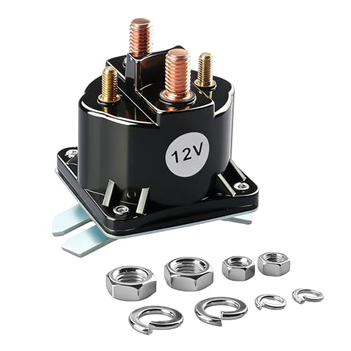 Retepif Dump Trailer Solenoid-Dump Trailer Parts for Intermittent Duty Solenoid Relay for SAZ4201GJ 7522 SAZ-4201ER 070009 190107 KTI Unit 391-2-C (12 V 4 Terminal 100 Amp) JDQ-2