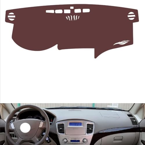 Leather Dash Board Cover mat Compatible with Mitsubishi Galant ，Anti-Glare and dust Protector(Brown)