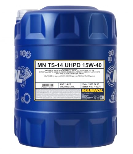 Aceite sintético para motor Mannol 15W40 20L para camiones miniatura 1