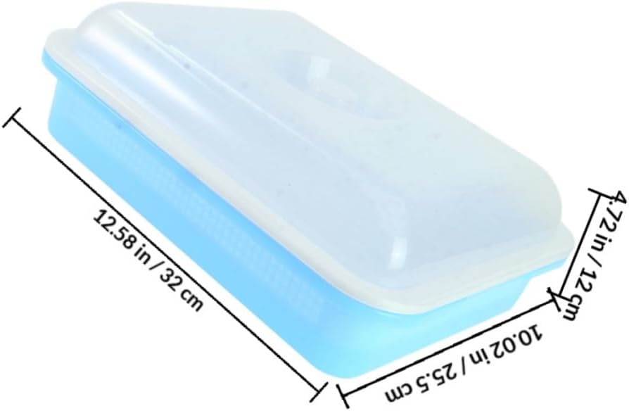 Gadpiparty 2 Sets Multi-Hole Plant Growing Trays with Lids, Moisture-Retentive Seed Germination Plates for Vegetable and Bean Sprouts, Blue and Pink Insulated Propagator Trays for Indoor