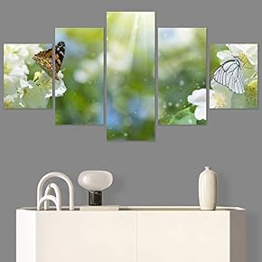 SIGNWIN 5 Panel Canvas Wall Art Modern Art...