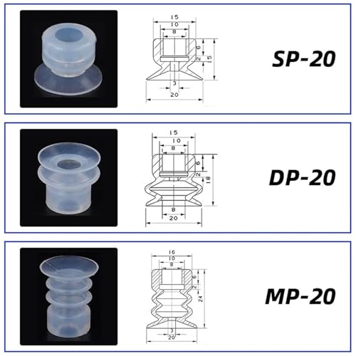 Buse à ventouse pneumatique 8mm adhérence maximale pour manipulateur - 2