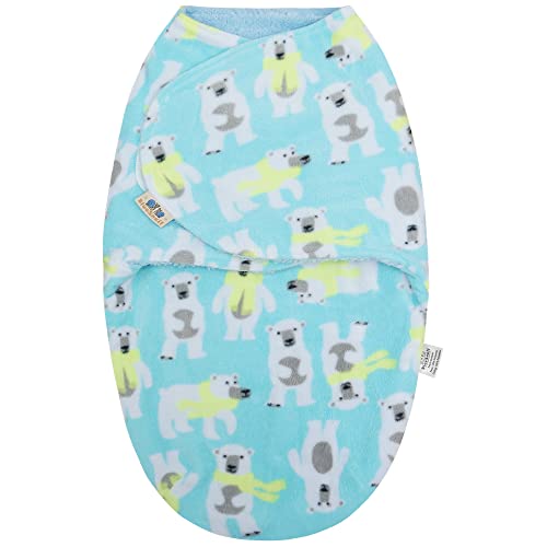 Image of BlueSnail Baby Swaddle, Soft and Comfortable, Newborn Easy Wrap Receiving Blanket, Suitable for 0-3/3-6 Months (Polar Bear, 0-3 Months)