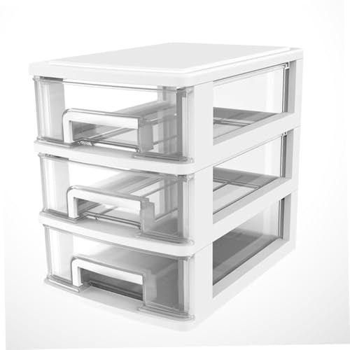 Boîte en plastique blanche TOPBATHY à trois couches rangement modulable