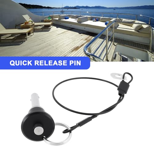 Briny River 2 Stück 6 X 20 Mm Schnellverschlussstift aus Edelstahl mit Griffband Geeignet für Bootsdeckscharniermarkise