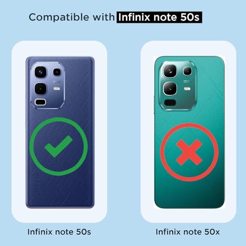 Image of Pikkme Back Cover for Infinix Note 50s 5G Mag-Safe Shockproof PC + TPU | Protective Case Magnetic Support | Bumper Case (Transparent Mag-Safe)