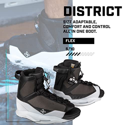 Ronix District Stage 2 Wakeboard Boots, White/Black, 10.5-14.5 #TOP1