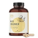 ingwerer coop BIO INGWER-KAPSELN - 240 vegane, hochdosierte Kapseln (600 mg Bio Ingwerpulver) in Premiumqualität, schonend getrocknet und aus 100% biologischem Anbau. Vegan, laktose-, glutenfrei, frei von Zusätzen wie Magnesiumstearat oder Füllstoffe, rückstandskontrolliert.