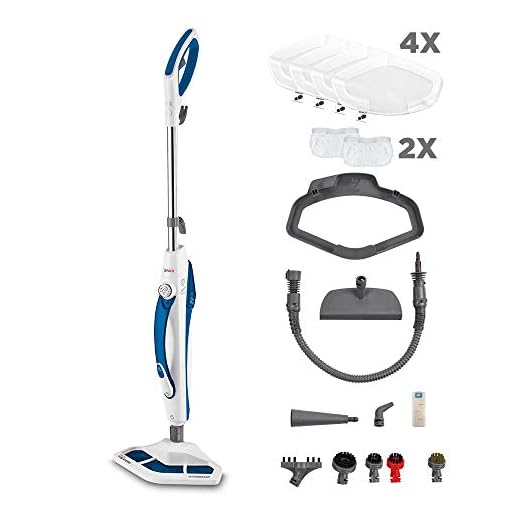 Polti Vaporetto SV460_DOUBLE - Escoba a vapor doble función con limpiador portátil, Mata y elimina el 99.9% * de virus, gérmenes y bacterias extra dotación de paños, cepillo Vaporforce, 17 accesorios